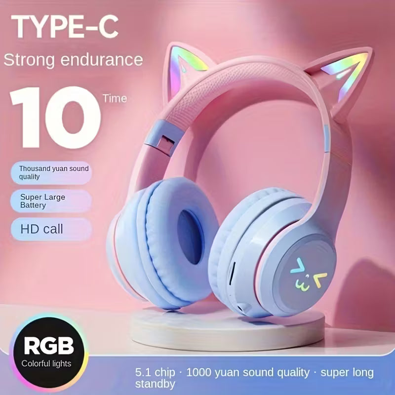 5.1 Chip Wireless Over-Ear Headset with Large Battery Capacity